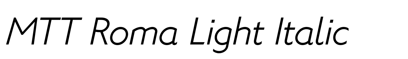 MTT Roma Light Italic